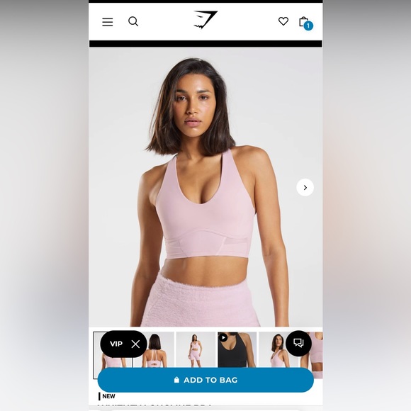 Gymshark Other - Gymshark x Whitney Simmons longline bra pink medium